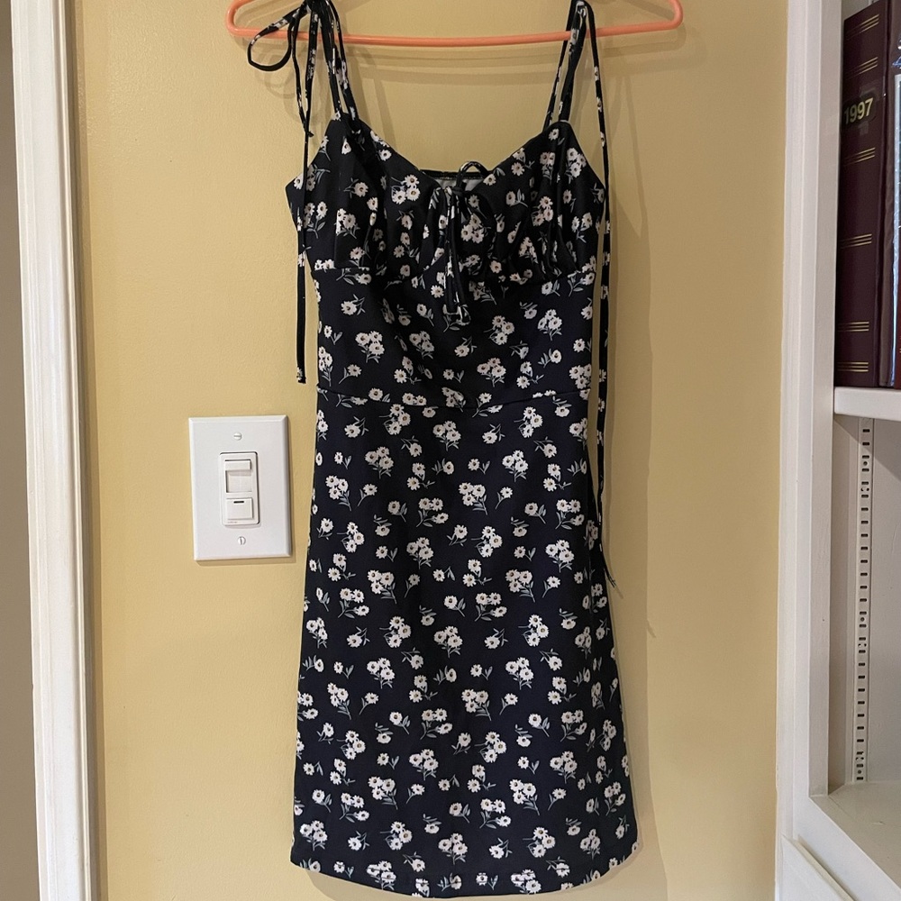 Black floral dress